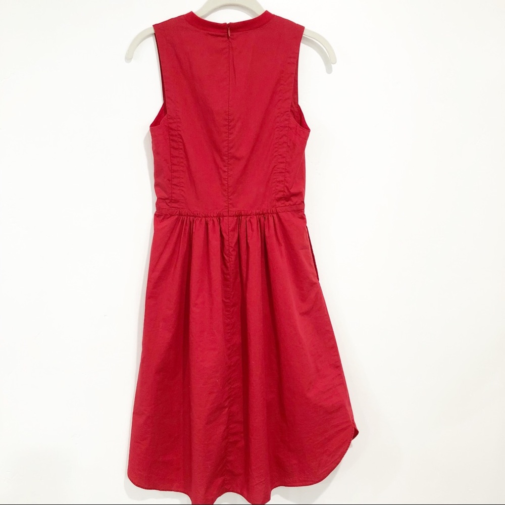 Madewell Red Knee Length Dress